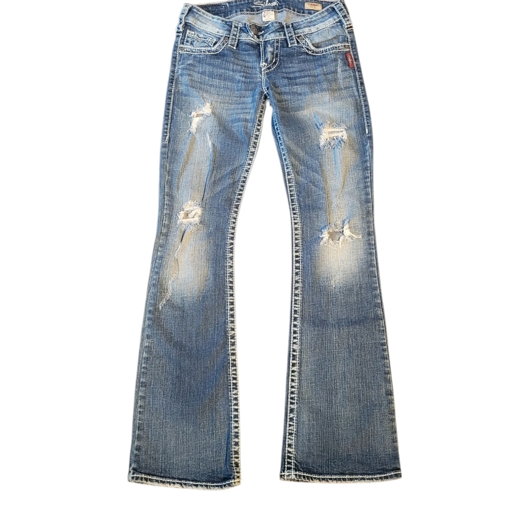 Silver Jeans Blue Flare Wide Leg Denim